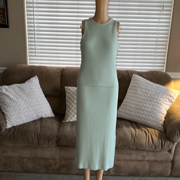 Rails Dresses & Skirts - NWT Rails Reseda Green Ribbed Tank & Skirt